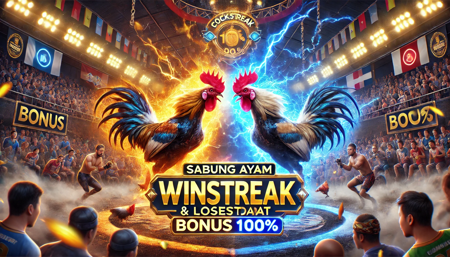 Sabung Ayam Winstreak & Losestreak Dapat Bonus 100%